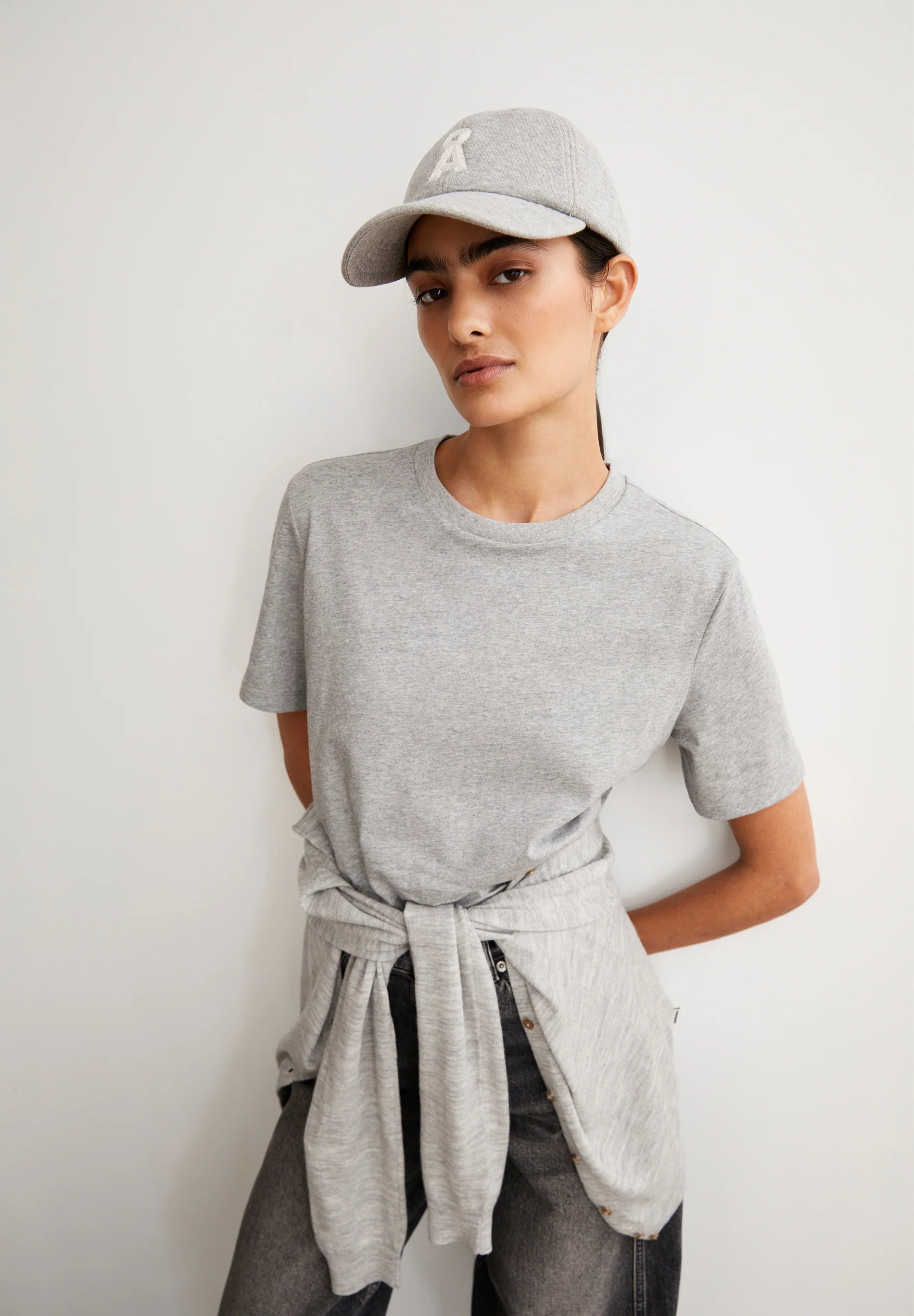 T Shirt LUALAA | silver melange