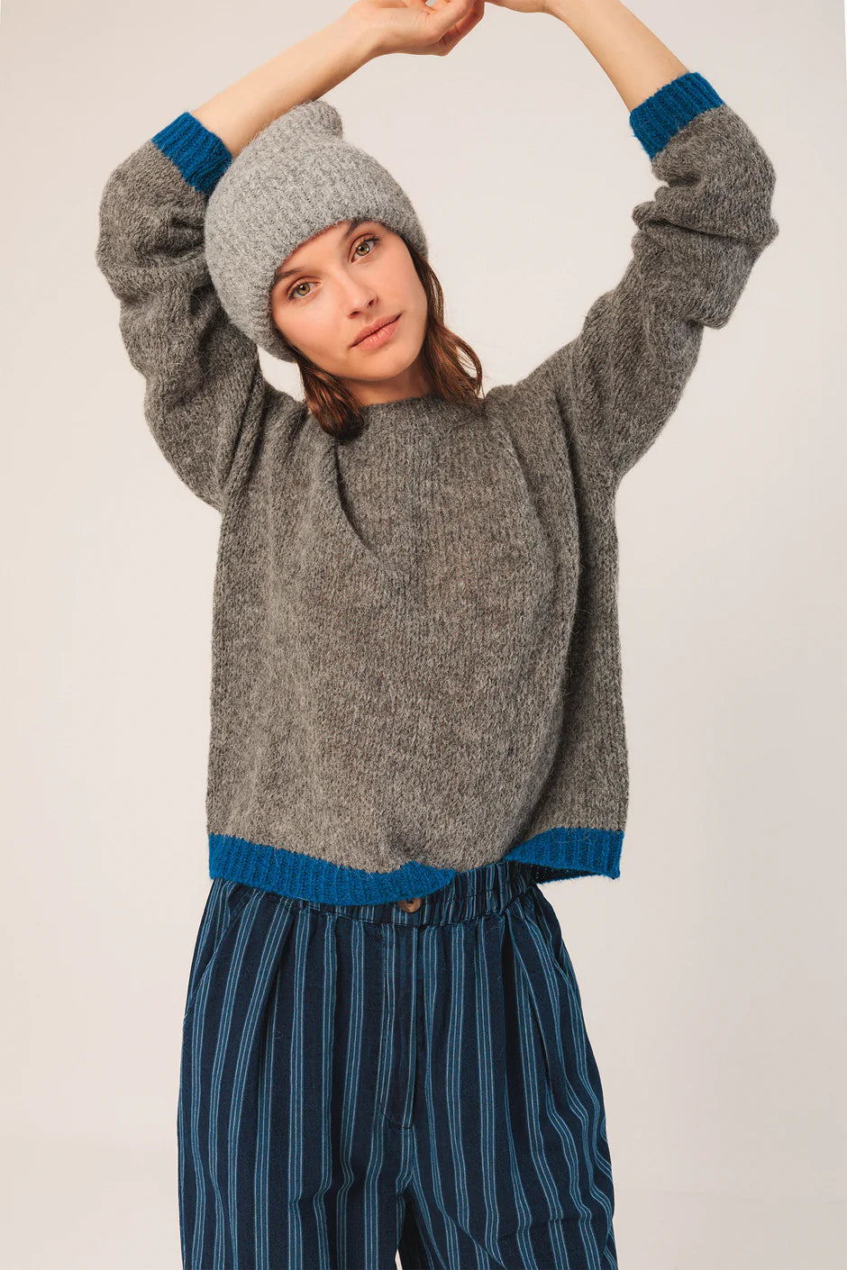 Bicolor Knitted Sweater