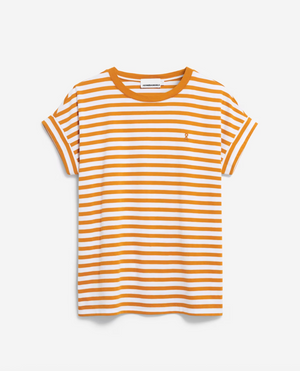 T Shirt IDAARA | tangerine stripes