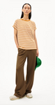 T Shirt IDAARA | tangerine stripes