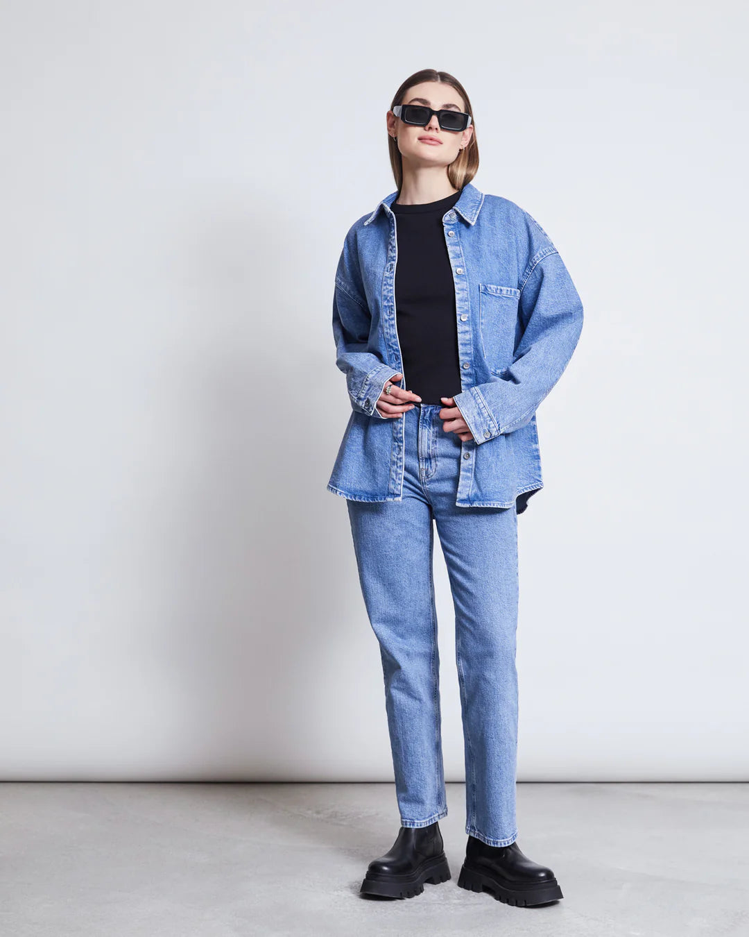 Denim Shirt SOLACE light blue
