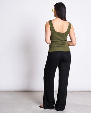 Rib Top TALLI dark olive