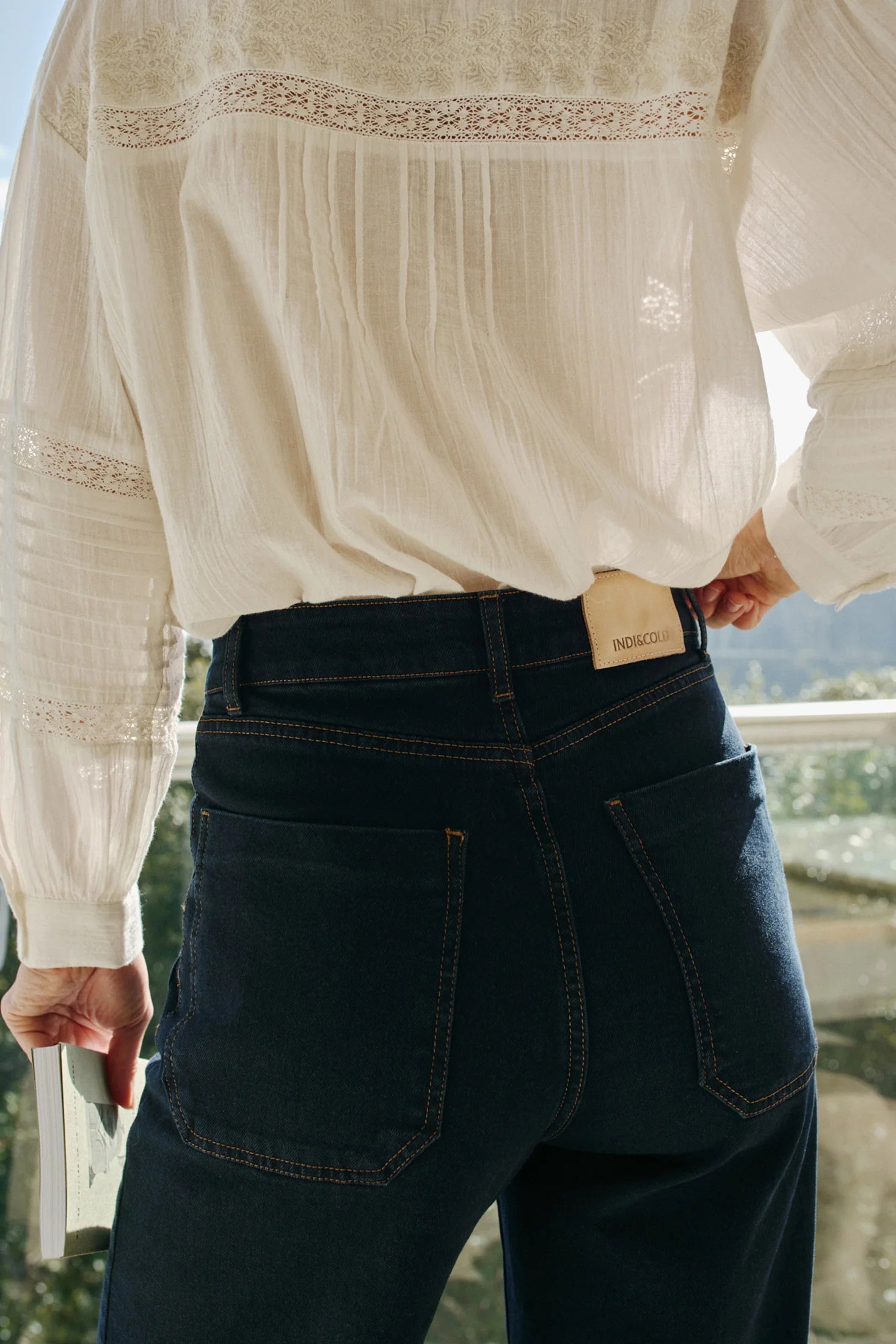 Wide Leg Denim Pants