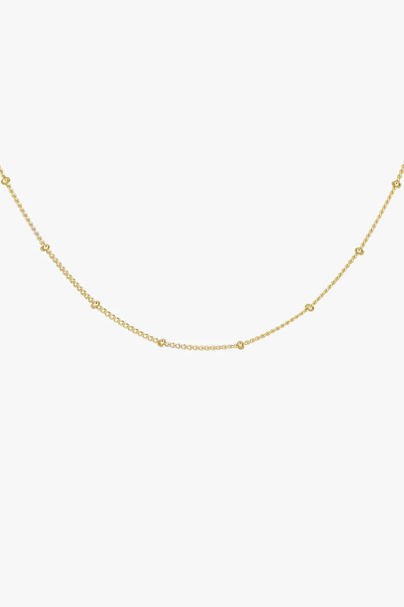 Stud Chain Necklace Gold