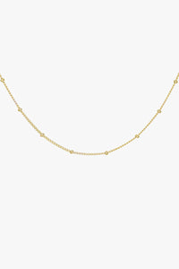 Stud Chain Necklace Gold