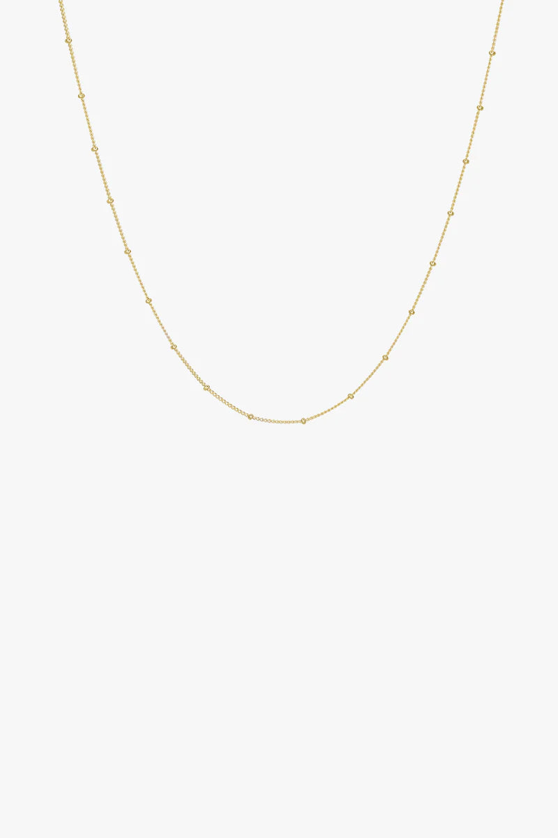 Stud Chain Necklace Gold