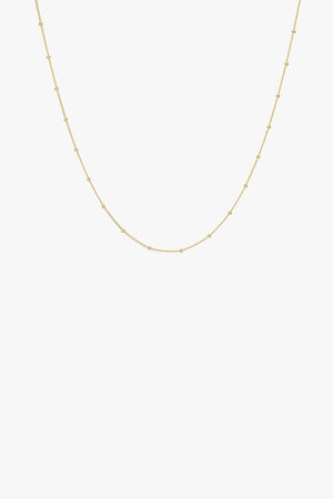 Stud Chain Necklace Gold