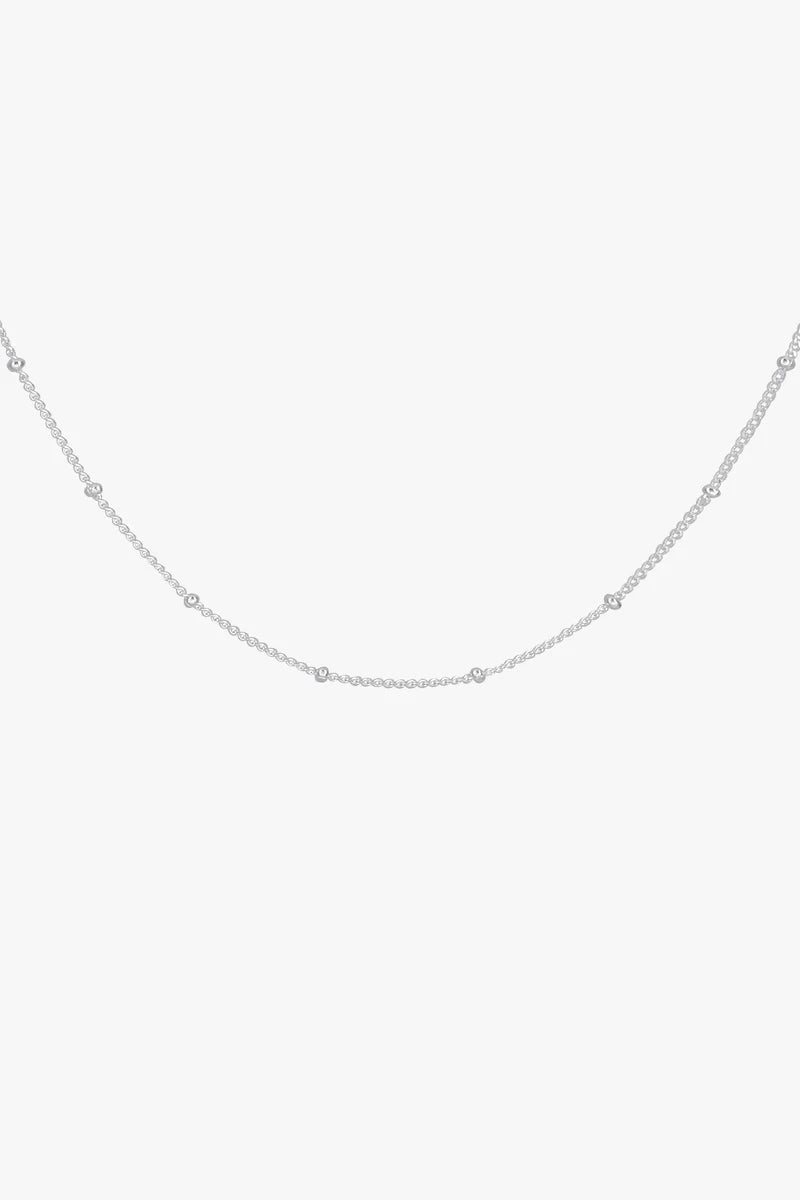 Stud Chain Necklace Silber