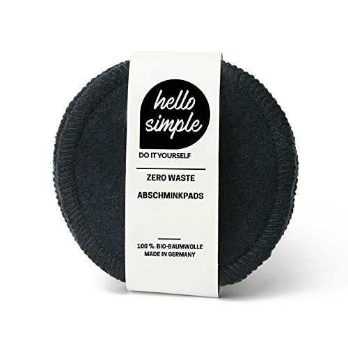 Waschbare Abschminkpads von hello simple schwarz